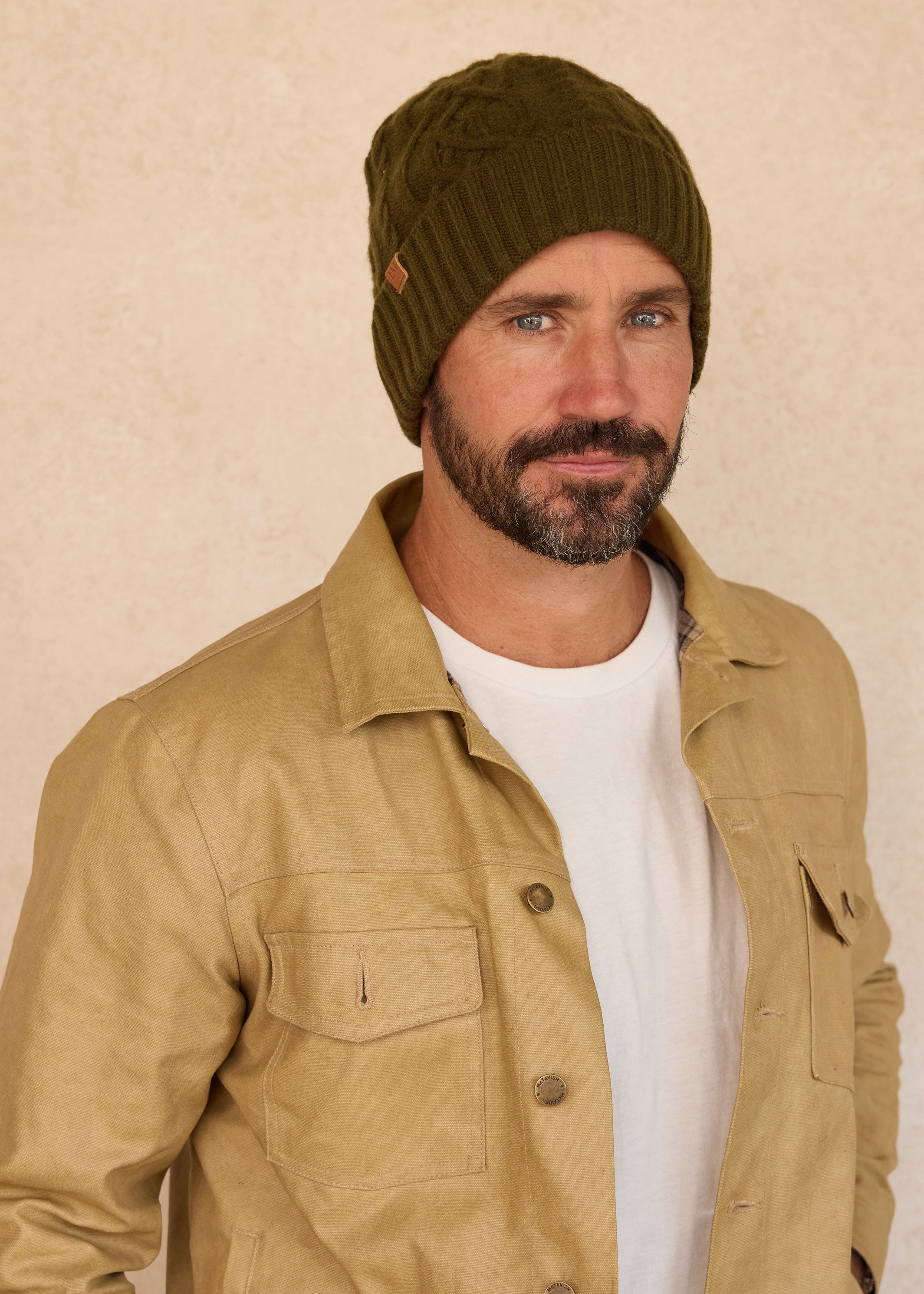 Khaki Green | Burradoo Mens Beanie
