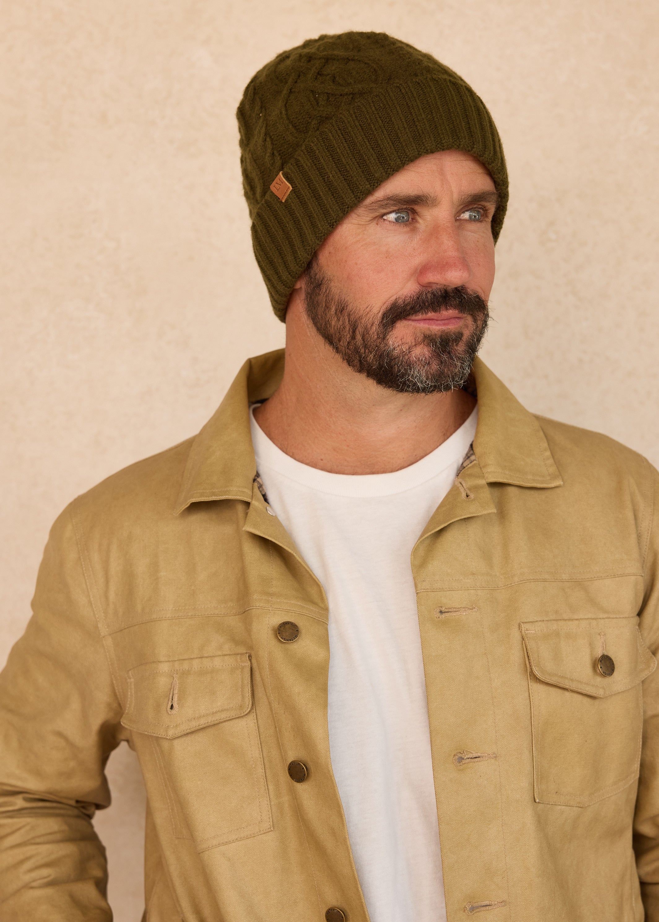 Khaki Green | Burradoo Mens Beanie