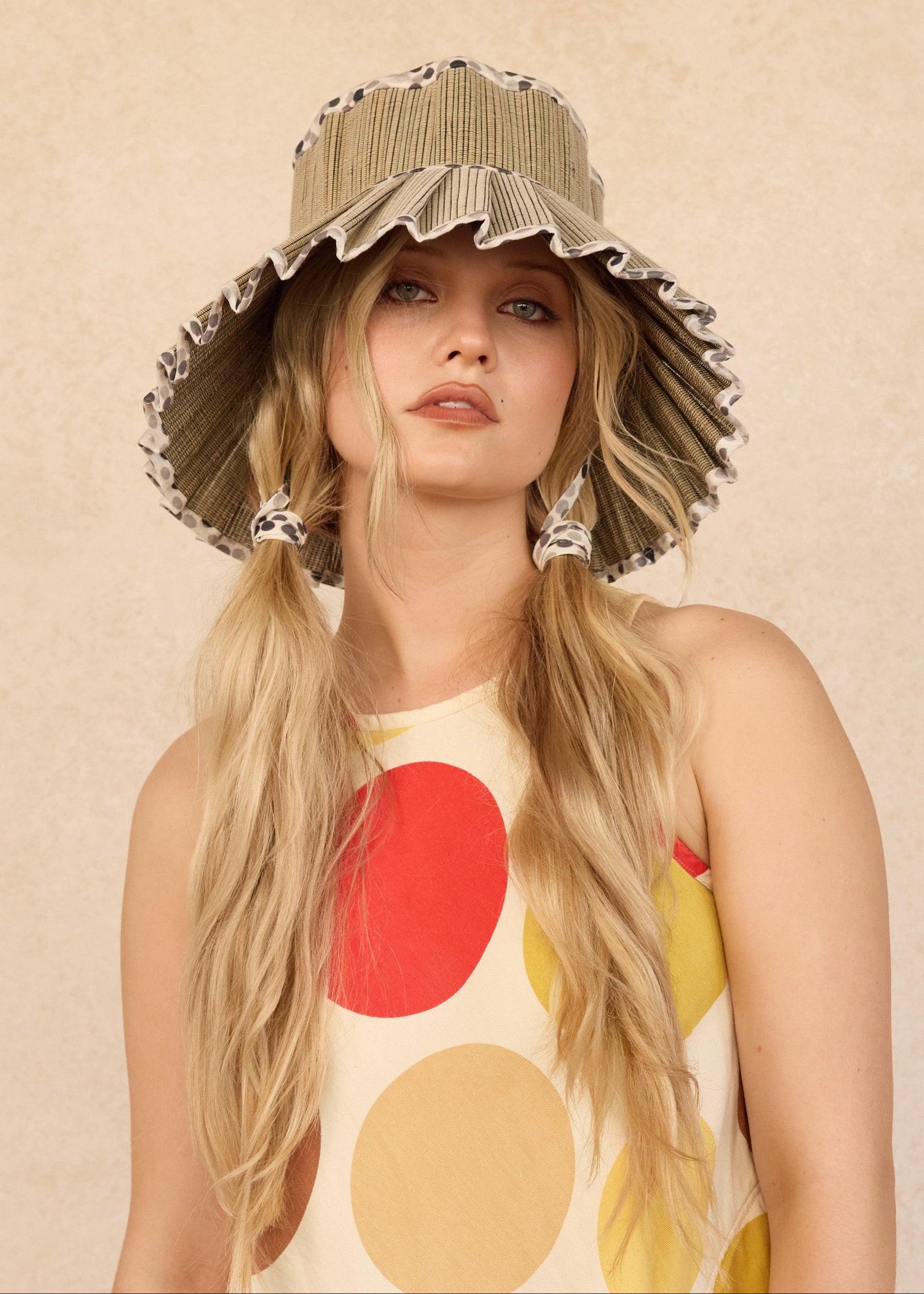 Polka | Monochrome | Luxe Capri Hat