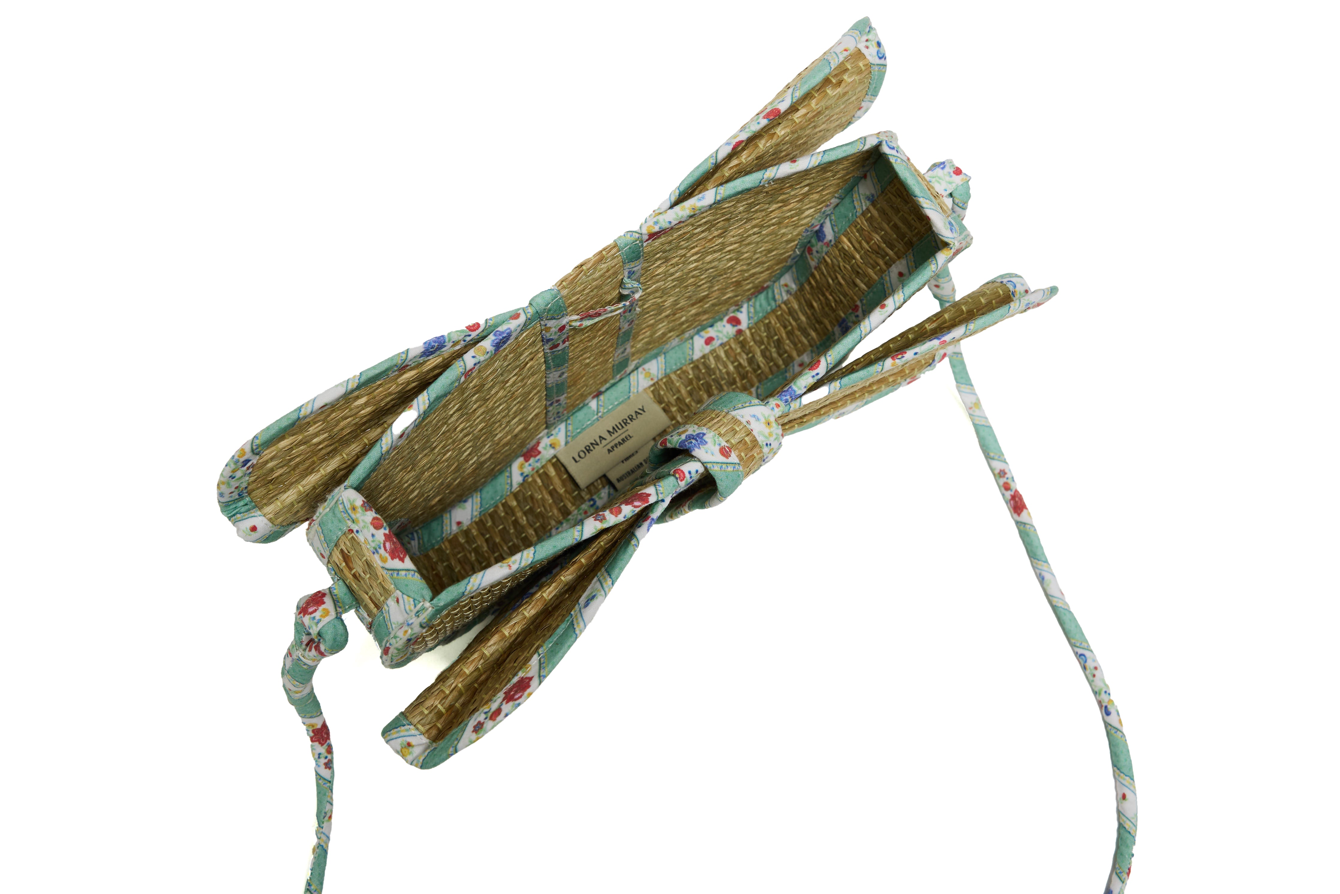 Sage Floral Stripe | Flutterby Grass Bag