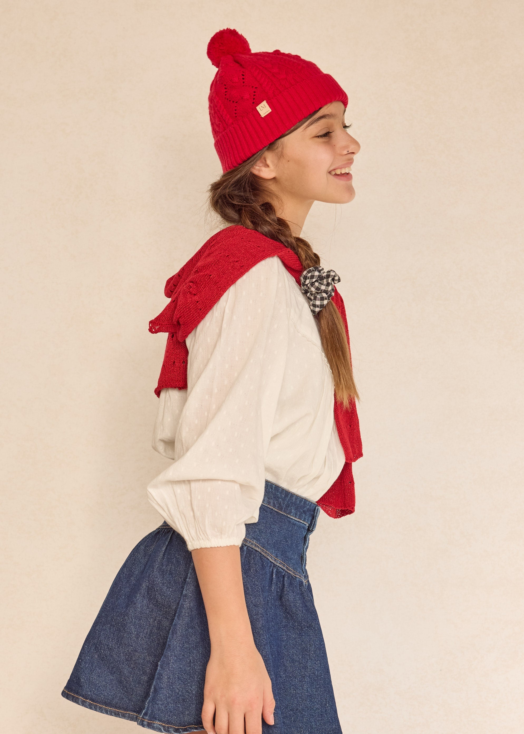 Chilli Red | Leura Beanie Child