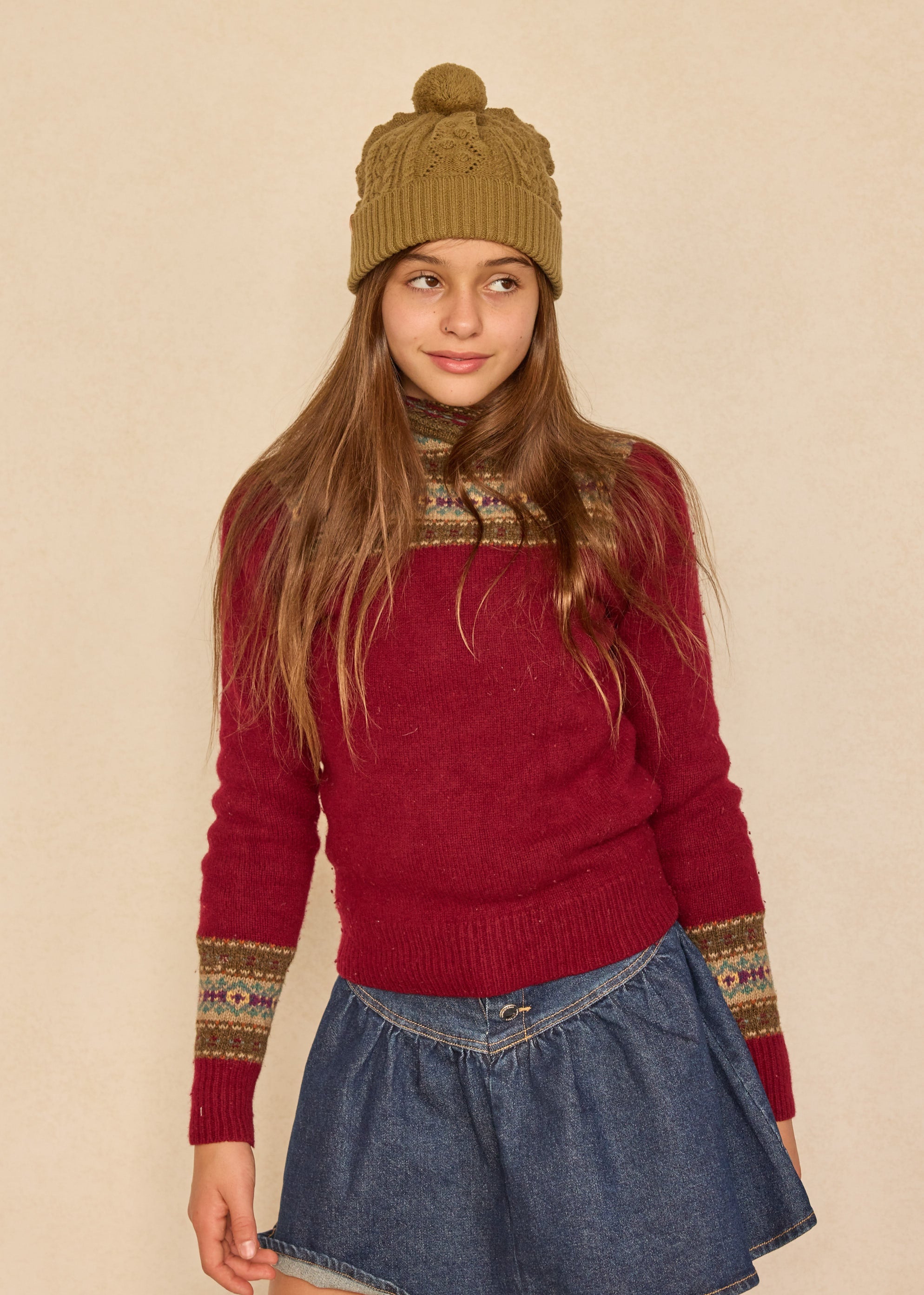 Olive Green | Leura Beanie Child
