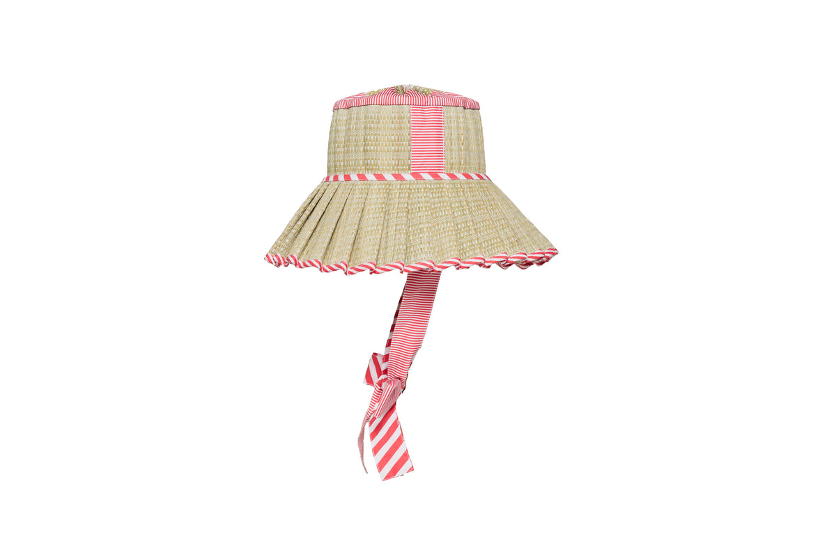 Cherry Stripe | Luxe Ravello Hat