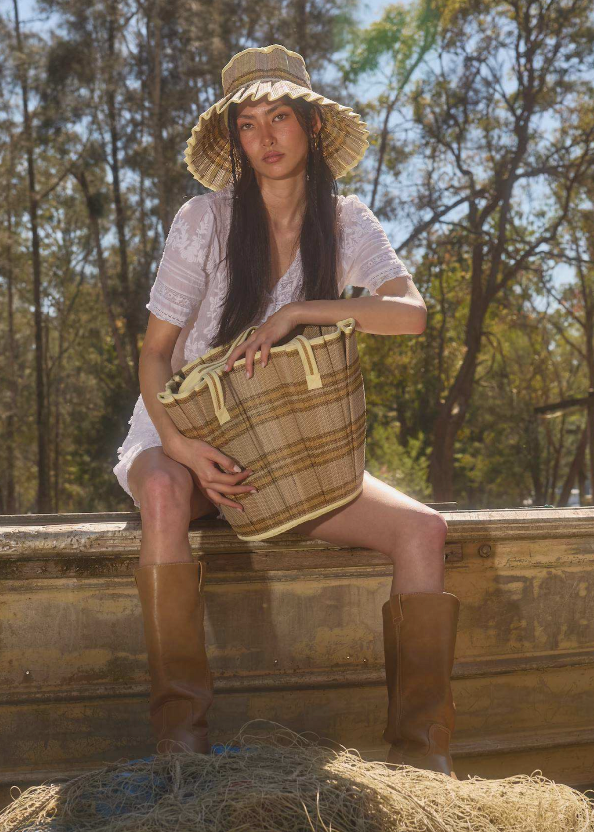 Sombrero Capri de Paja Trenzada | Miel