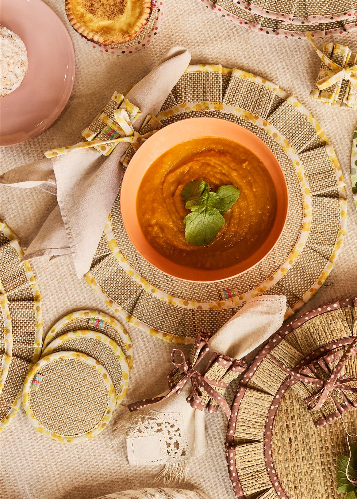 Golden The Social Set Coasters | Set of 4