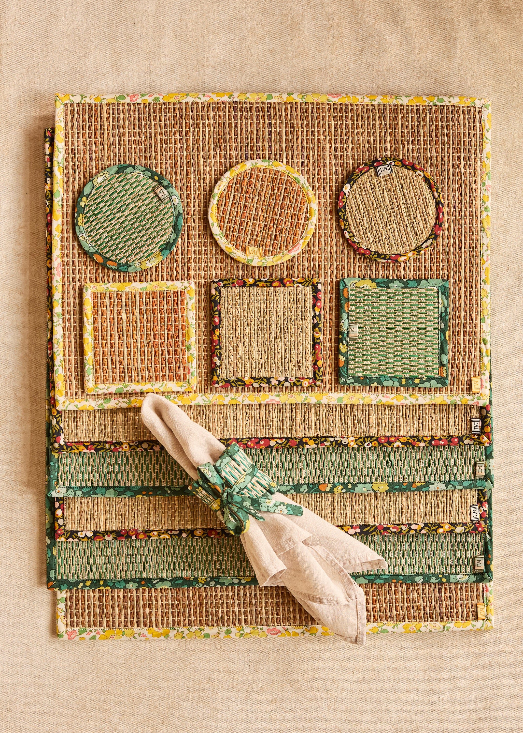 Swedish Summer Woven Afternoon Placemats | Rectangle | Set of 4