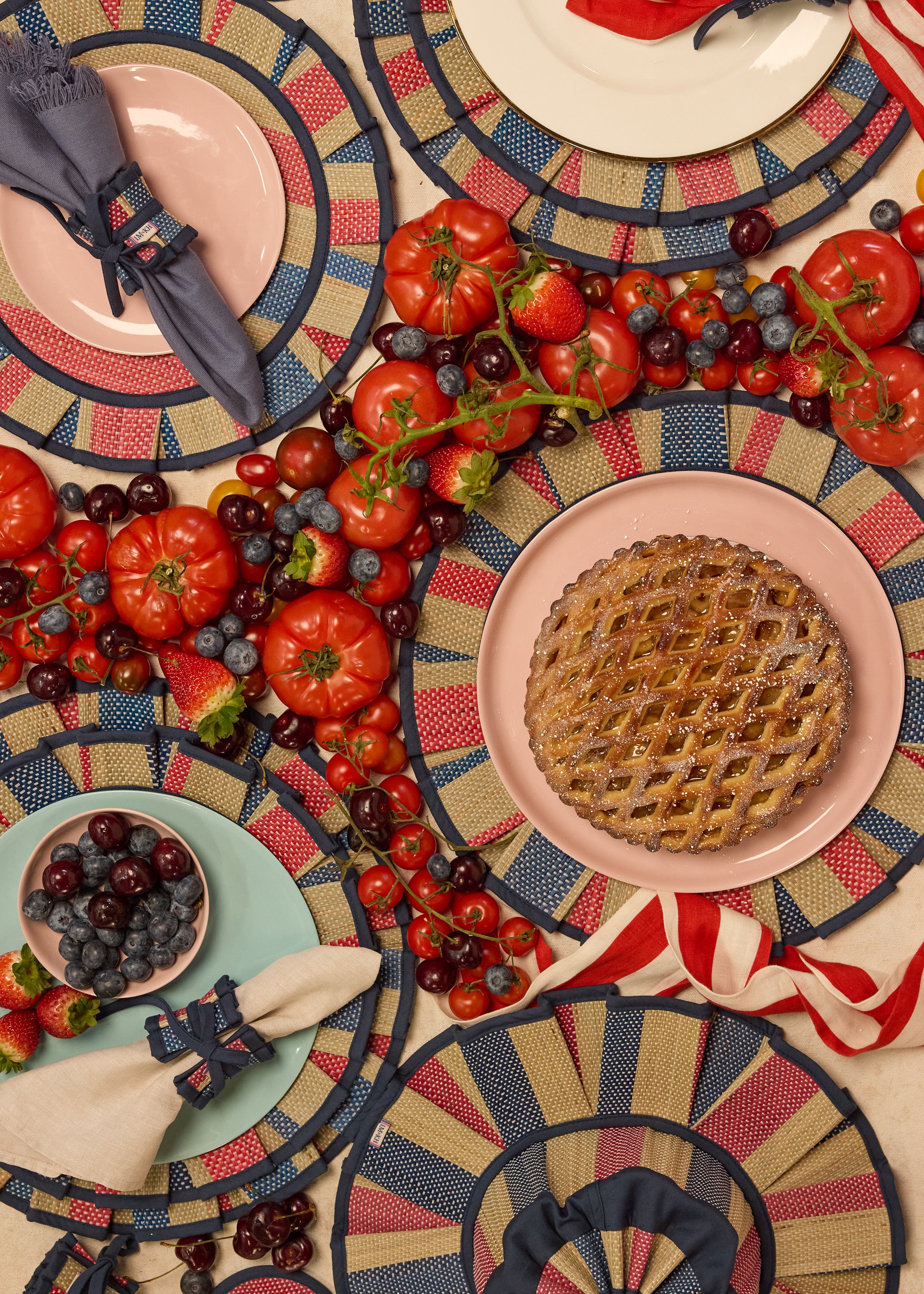 July Stripe The Social Set Placemats | Large | Set of 4