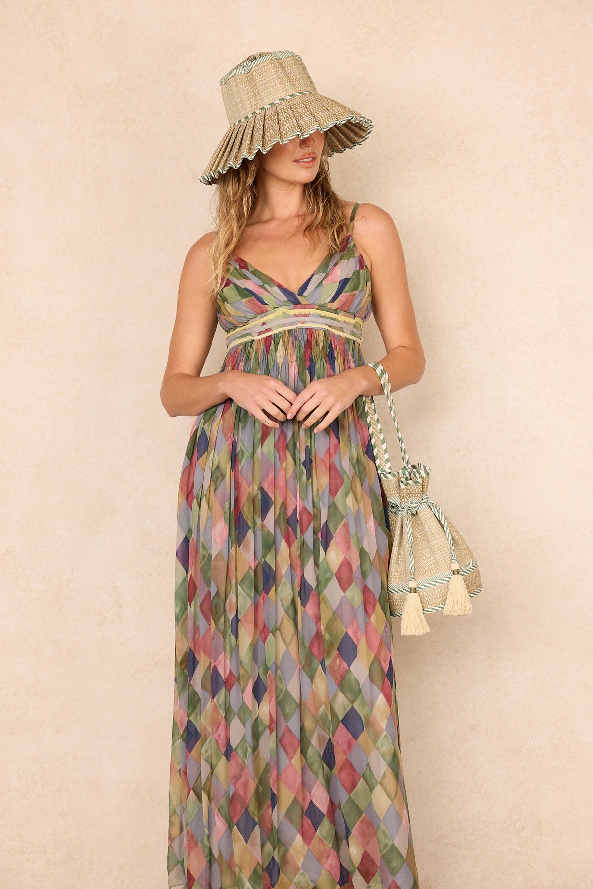 Kiwi Stripe | Sombrero Capri de Lujo