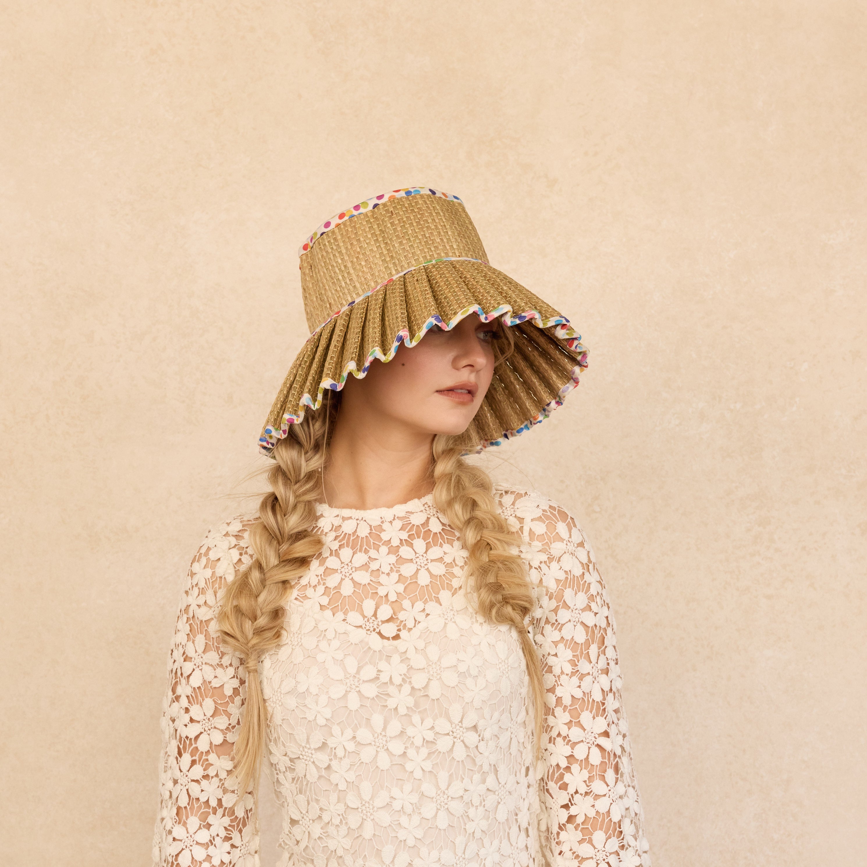 Polka | Rainbow | Luxe Capri Hat