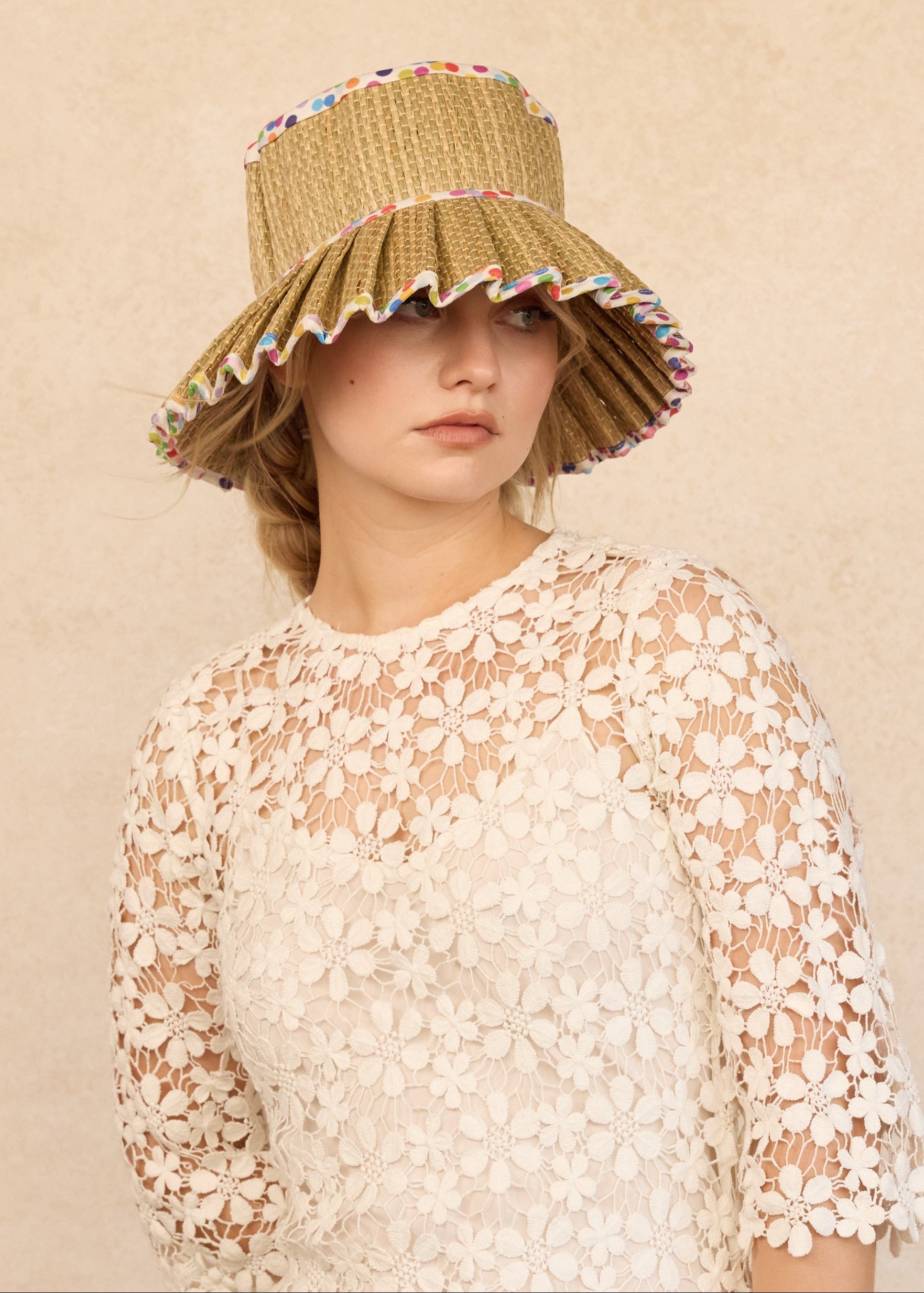 Polka | Rainbow | Luxe Capri Hat