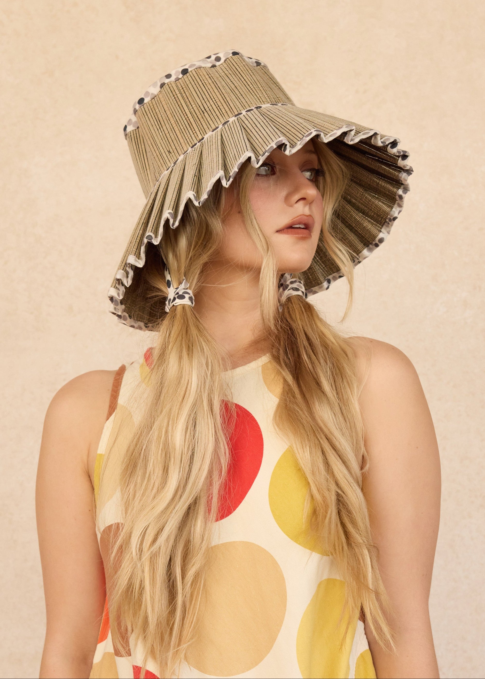 Polka | Monochrome | Luxe Capri Hat