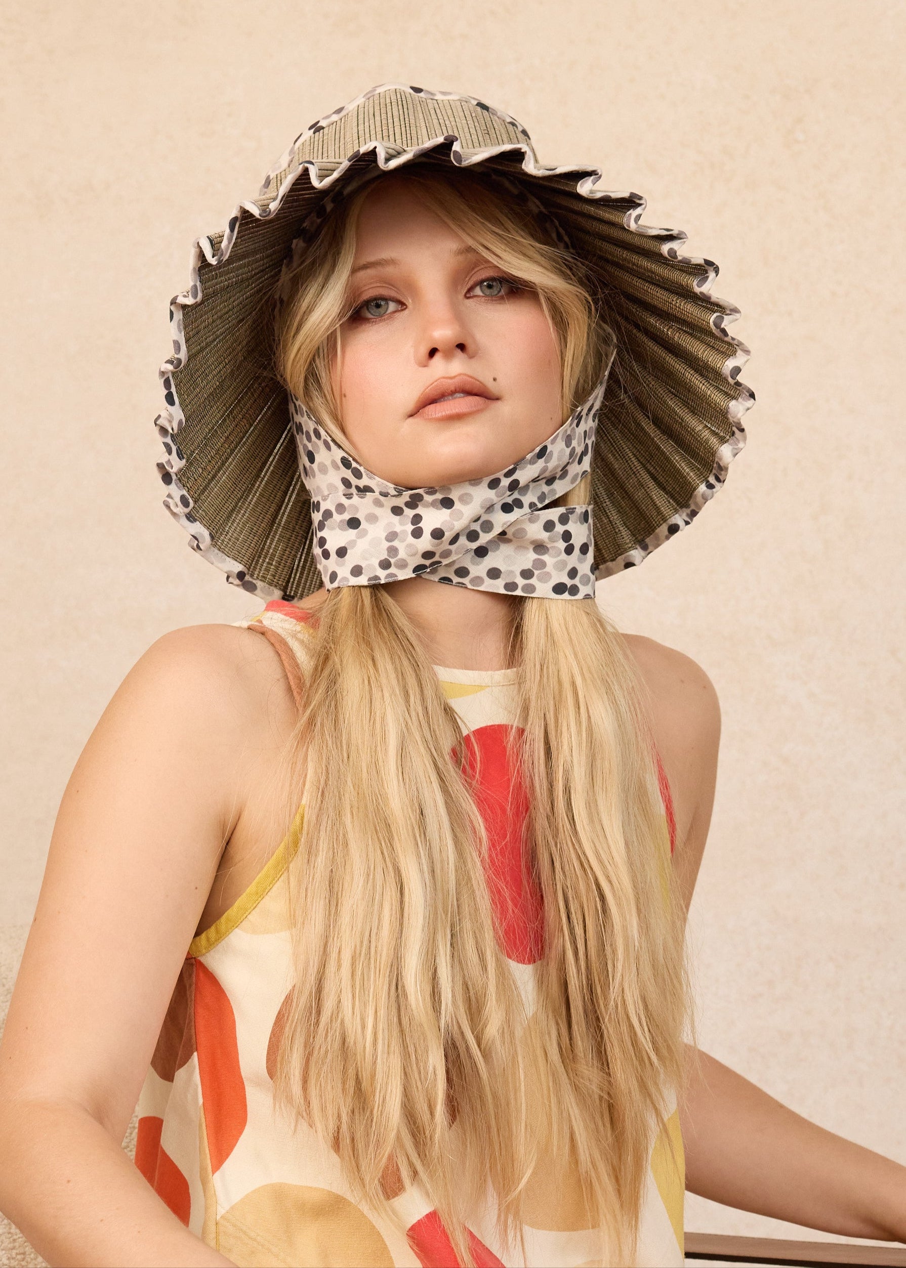 Polka | Monochrome | Luxe Ravello Hat