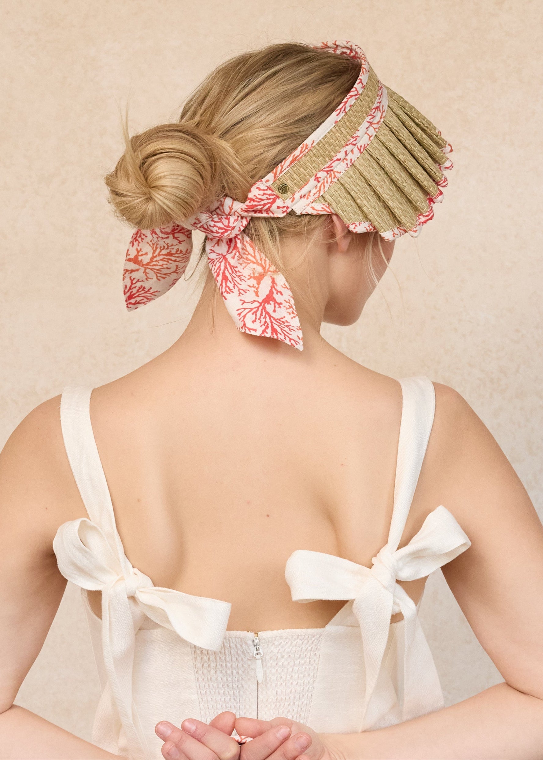 Coral | Island Cabana Sun Visor