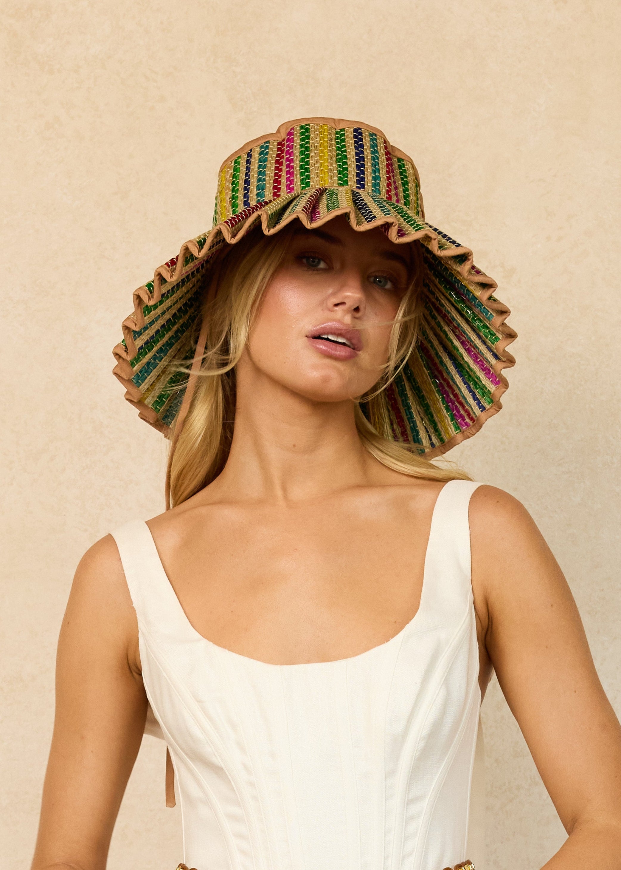 Tropical | Tan | Luxe Capri Hat