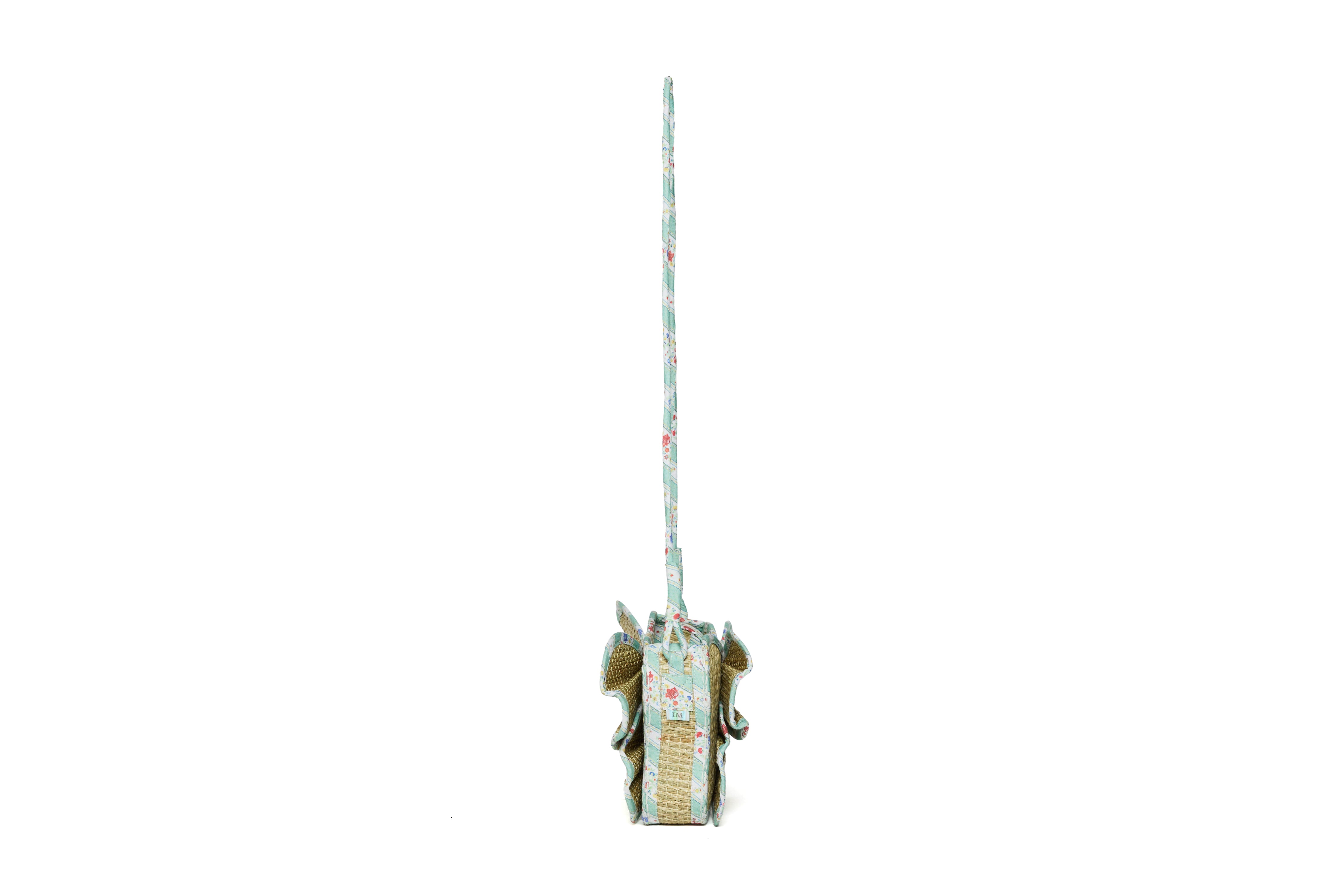 Sage Floral Stripe | Flutterby Grass Bag