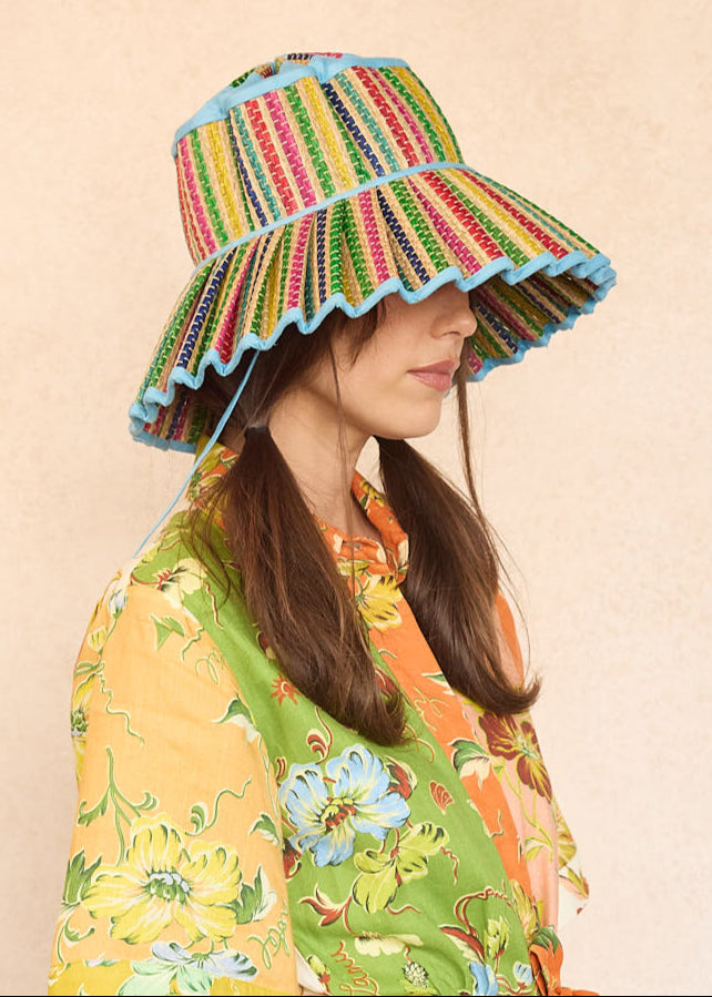 Tropical | Ocean Blue | Luxe Capri Hat