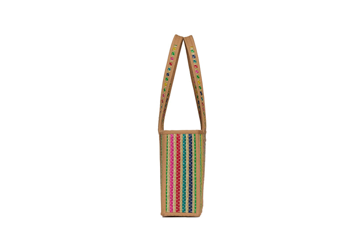 Tropical | Tan Mini Occasion Tote