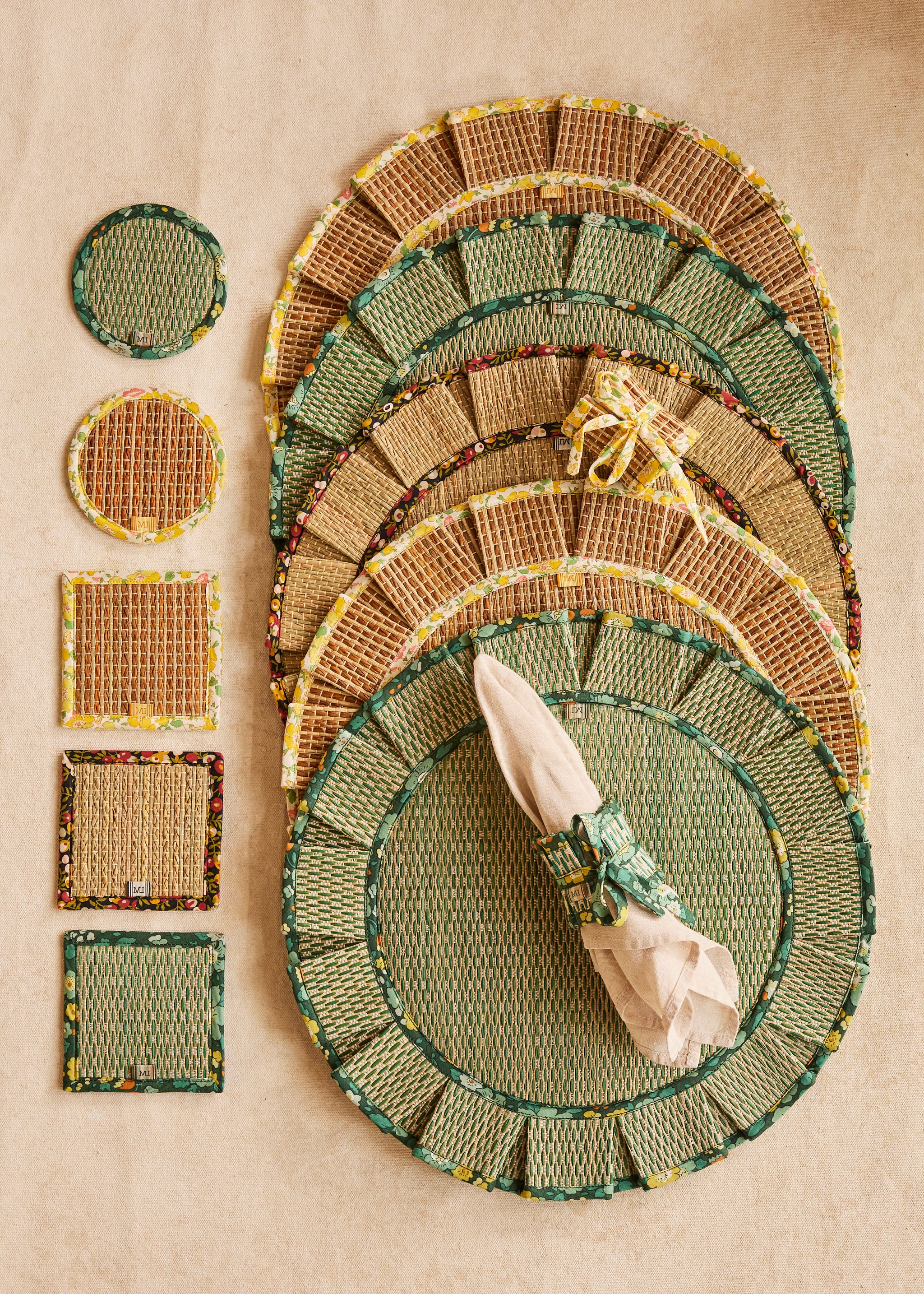 Summer Bay Woven Afternoon Coasters | Set of 4