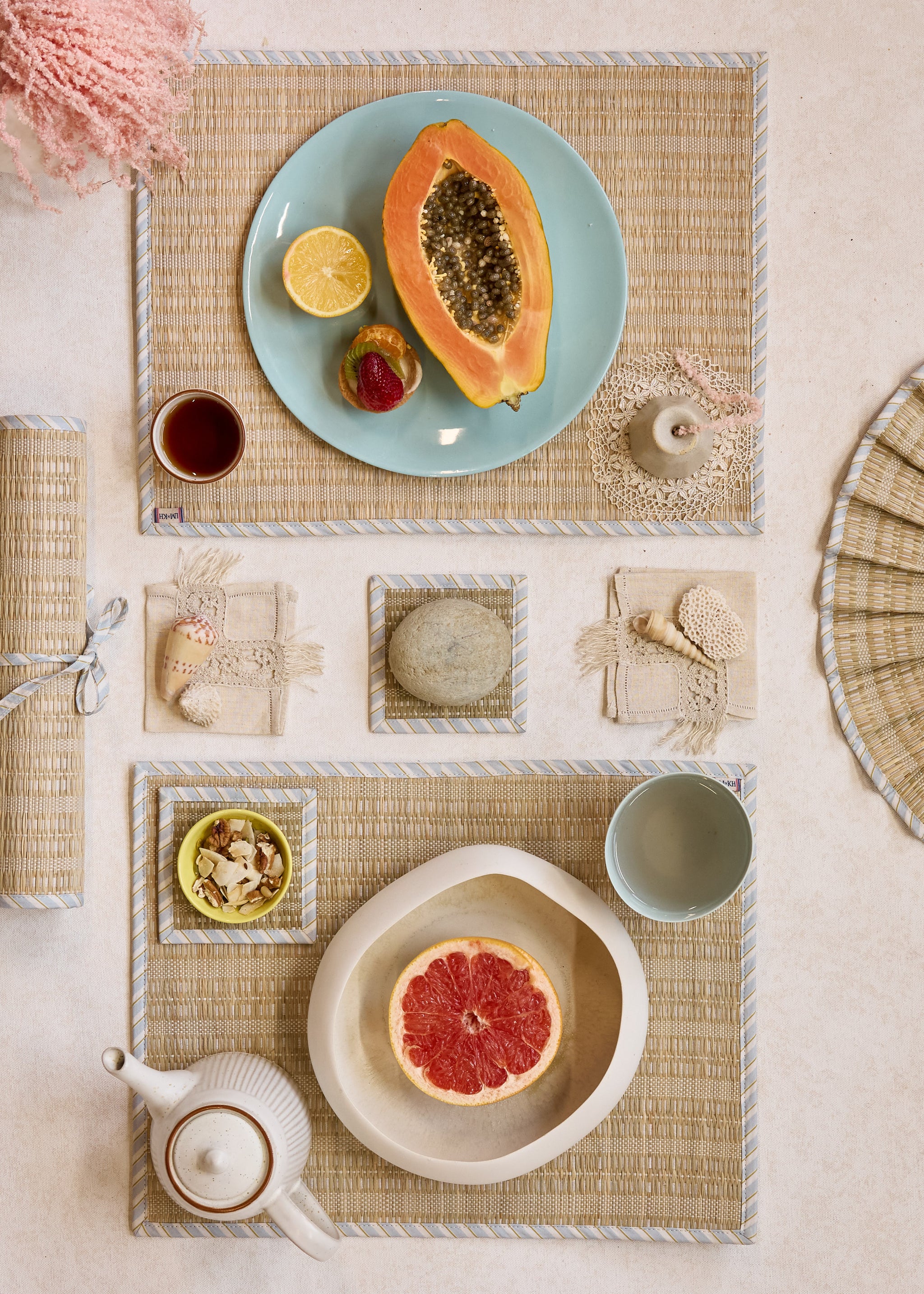 Rushcutters Bay Woven Afternoon Coasters | Set of 4