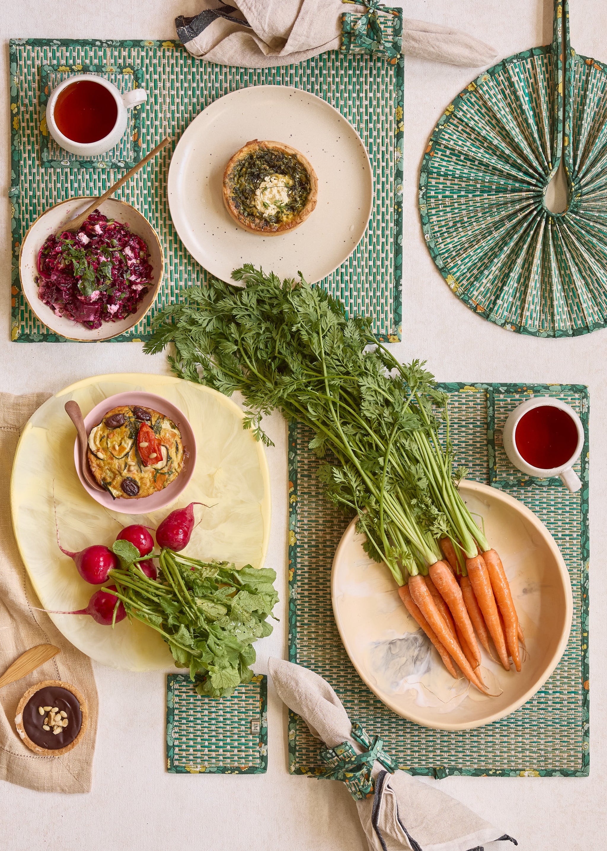 Swedish Summer Woven Afternoon Placemats | Rectangle | Set of 4