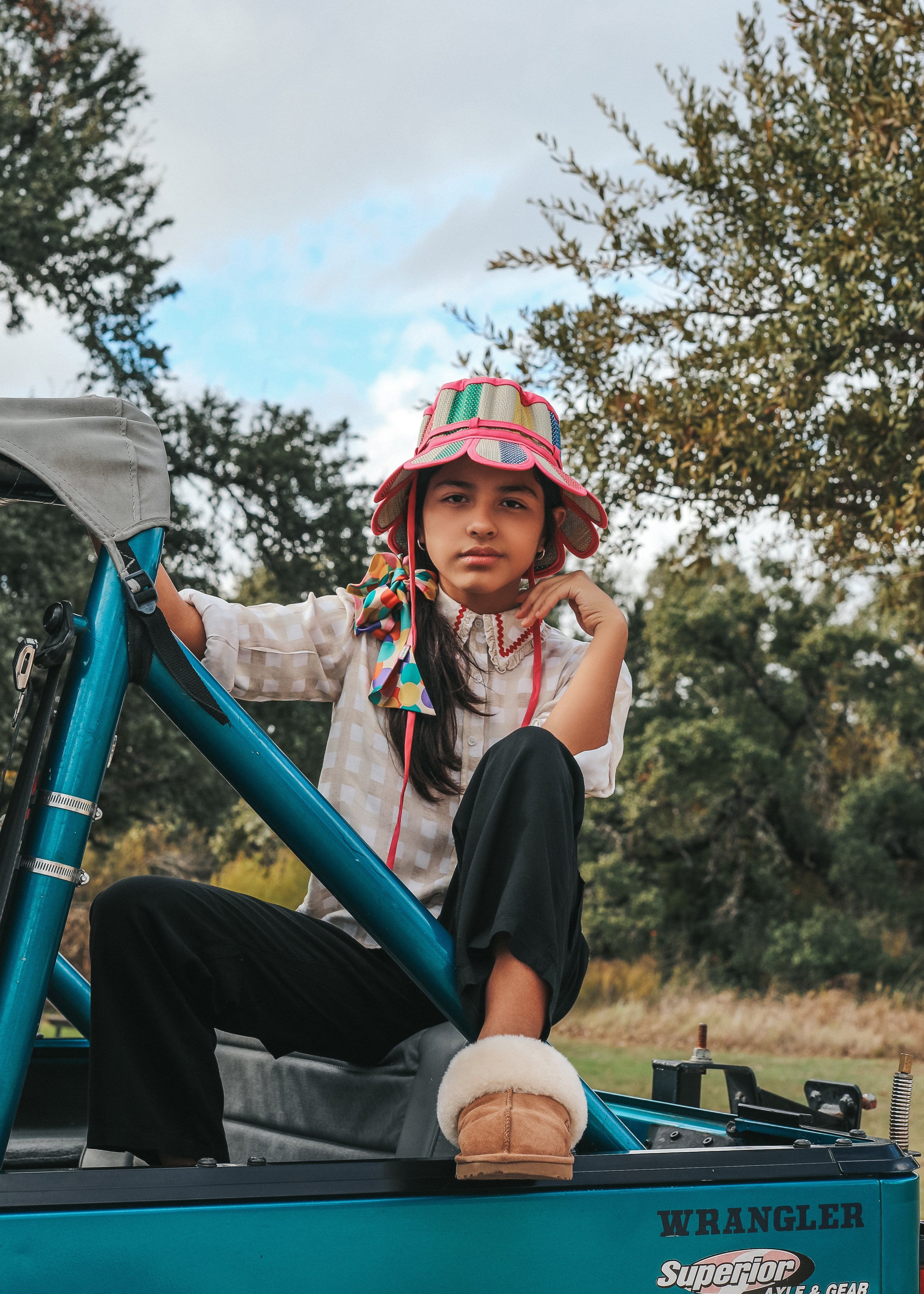 Sun Bathe | Fuchsia | Luxe Manhattan Child Hat