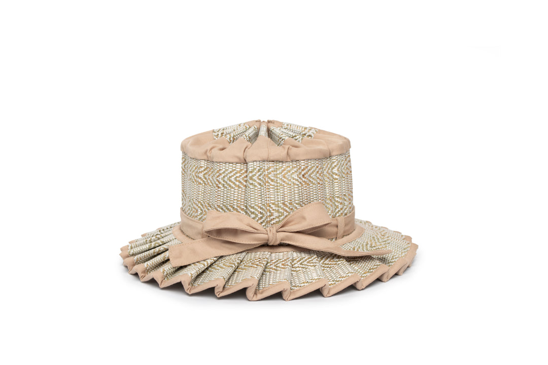 Lorna Murray Child Mayfair バケットハット Mayfair Pleated Woven Hat – Elegant Kids Sun Hat